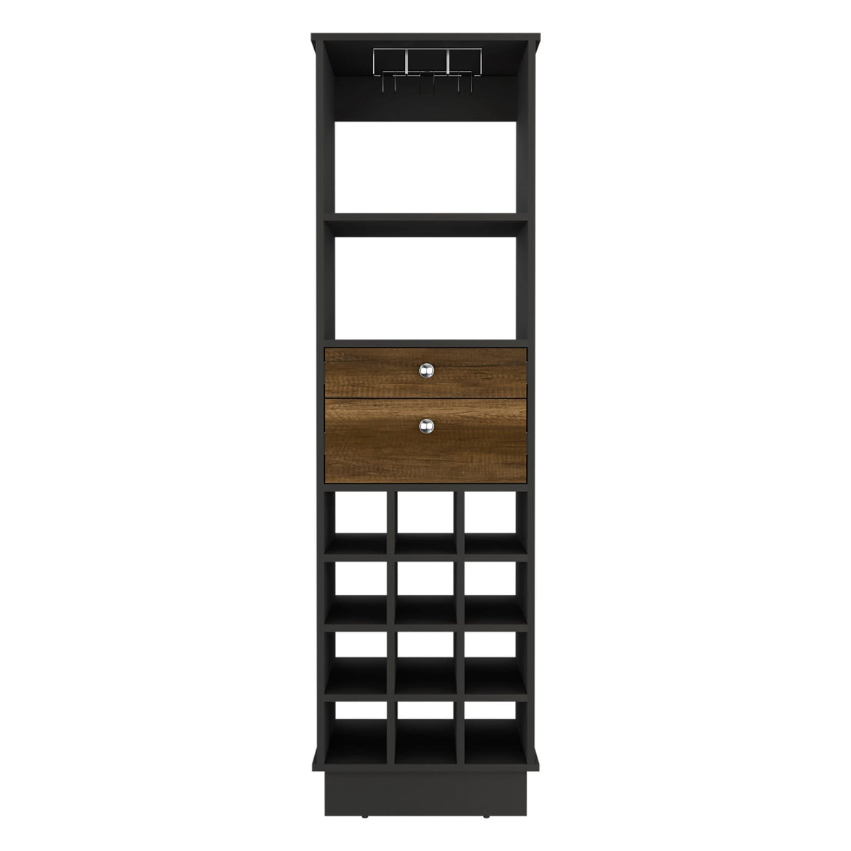 Walnut Wine Cabinet 15.7'' Top Storage