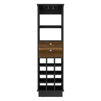 Walnut Wine Cabinet 15.7'' Top Storage