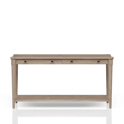 Sofa Table in Sand Finish - Storage & Style