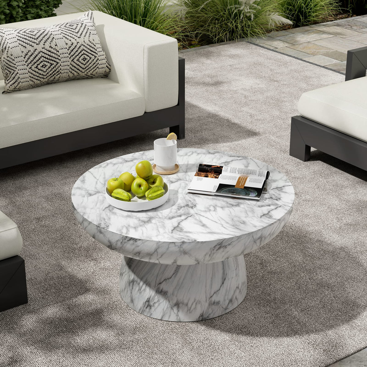 Magnesium Oxide Marble Coffee Table Outdoor Patio