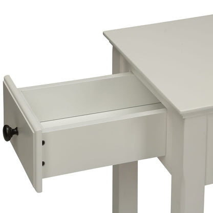 White Accent Table with Bottom Shelf - Storage & Style
