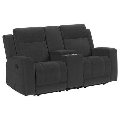 Slater Dark Charcoal Reclining Loveseat - 71" Wide for Living Room