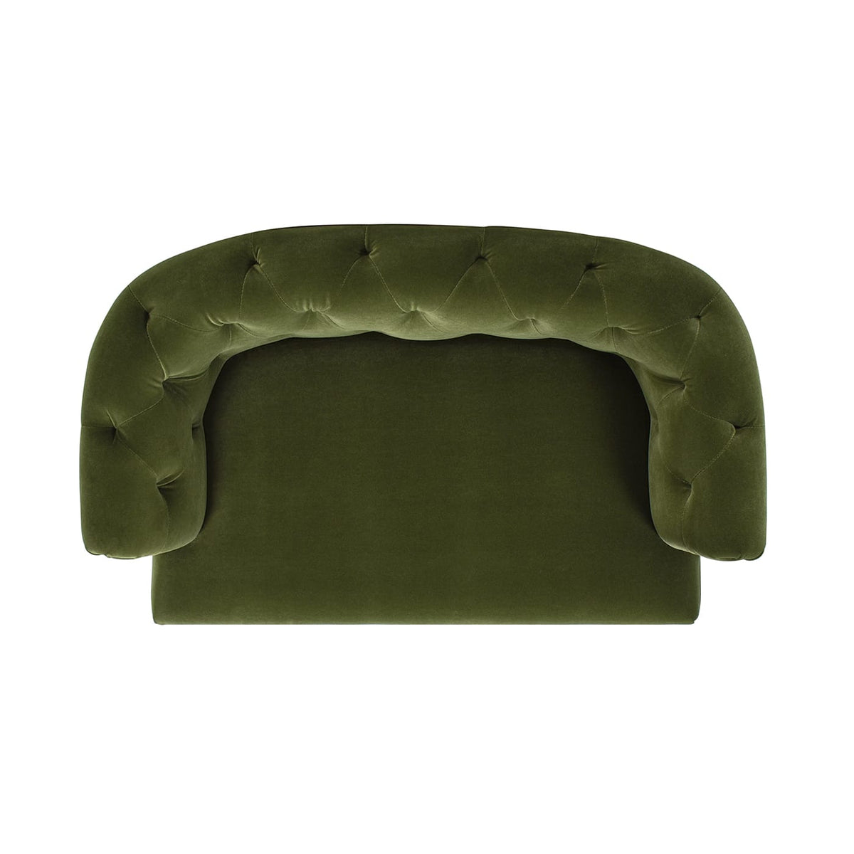 Kiki Chesterfield Dog Sofa Bed - Olive Green Velvet