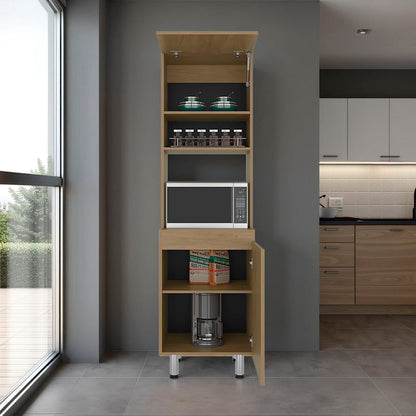 Soham Kitchen Pantry - Beige Engineered Wood Island
