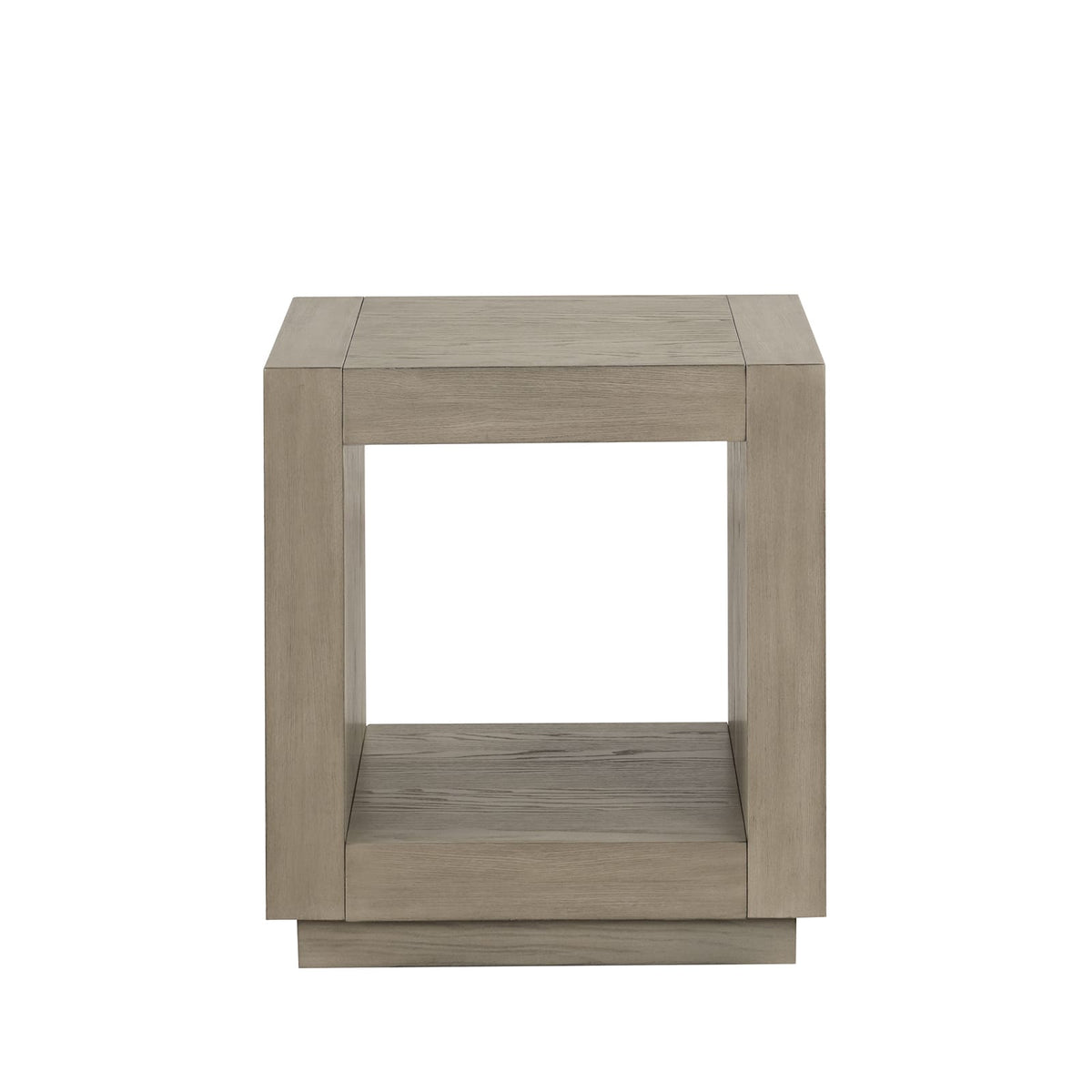 Natural Engineered Wood End Table - 20" Square for Living Room