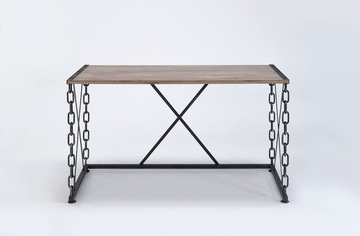 Black Oak Writing Desk - Rectangular Office Table