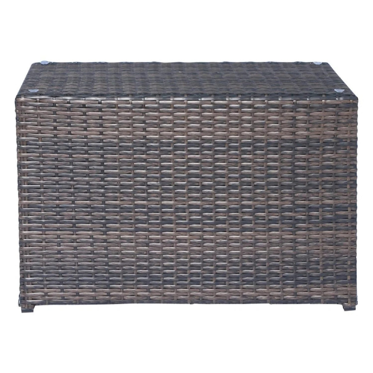 Brown Wicker Patio Furniture Set 4 Person Outdoor Sofa Sectional Table