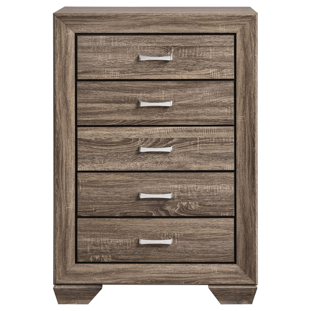 Harrison Washed Taupe 5-drawer Bedroom Chest - Taupe Engineered Wood Dresser
