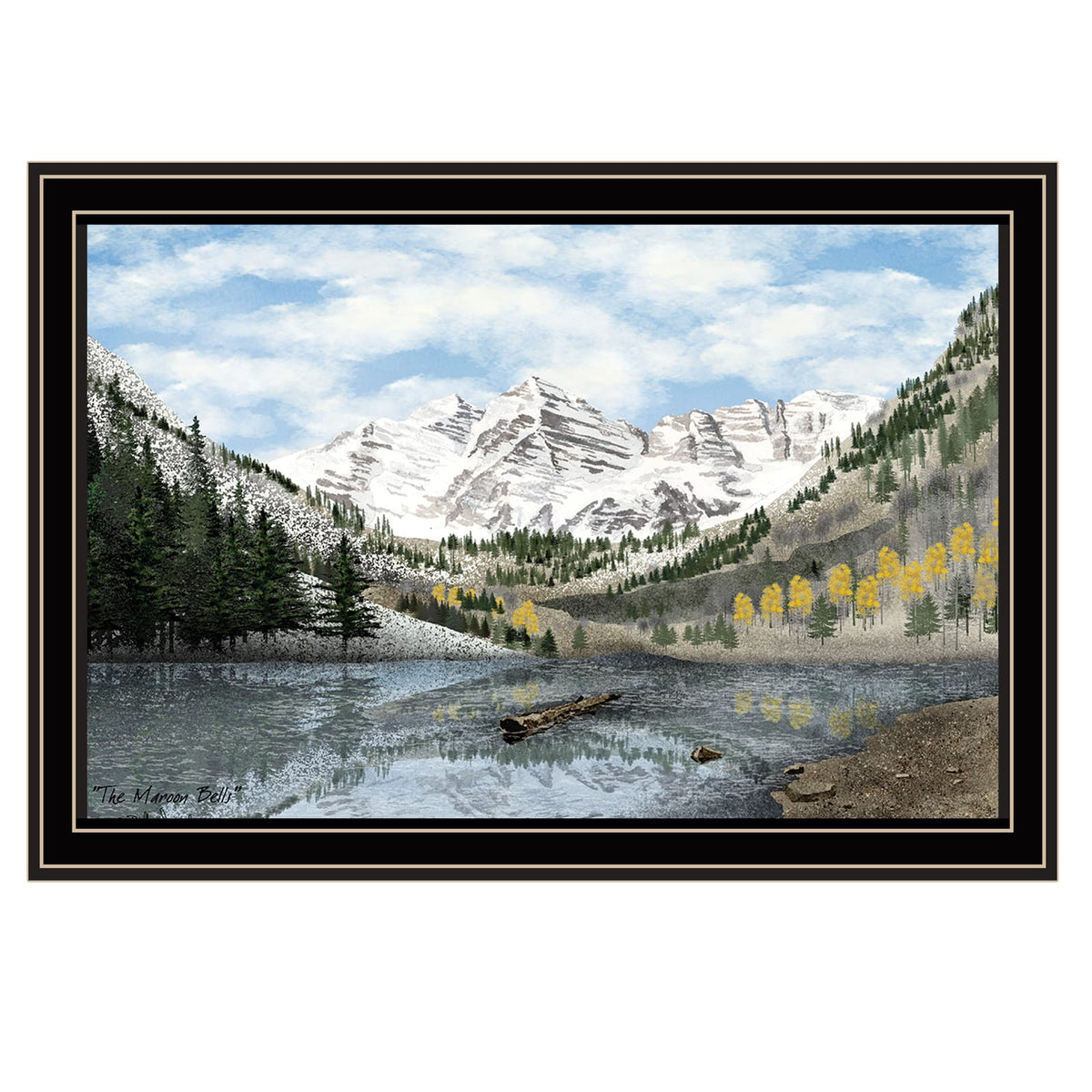 Wood & Paper Framed Wall Art - Multi Color Bedroom Decor