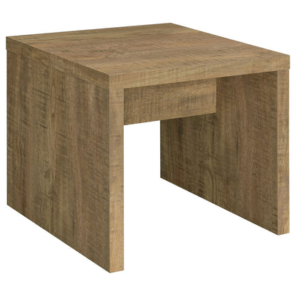 Natural Mango Wood Square End Table - 23.5" for Living Room
