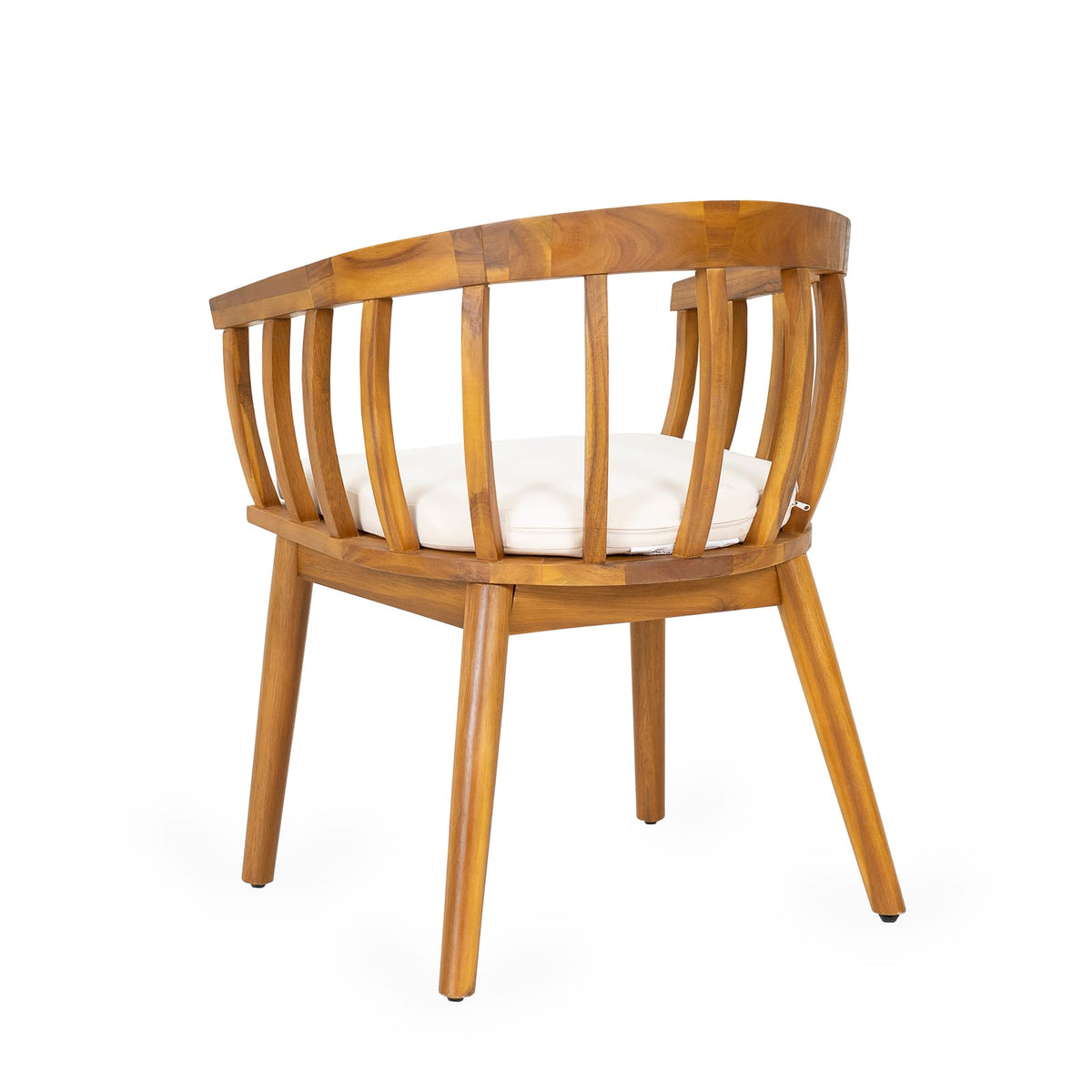 Teak+ Beige Acacia Wood Dining Chairs for Outdoor Patio Seating