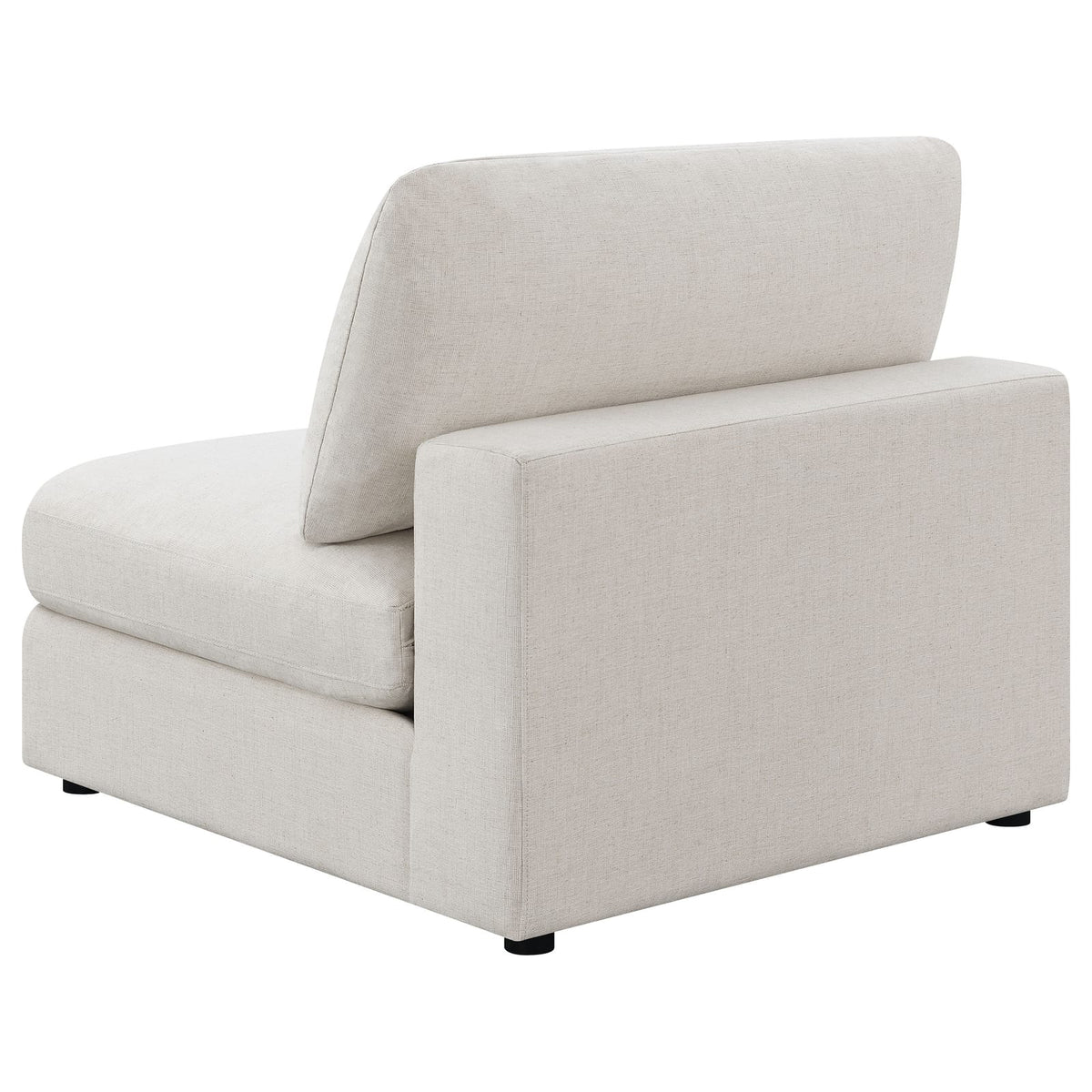 Beige Upholstered 4 Seat Sectional Sofa