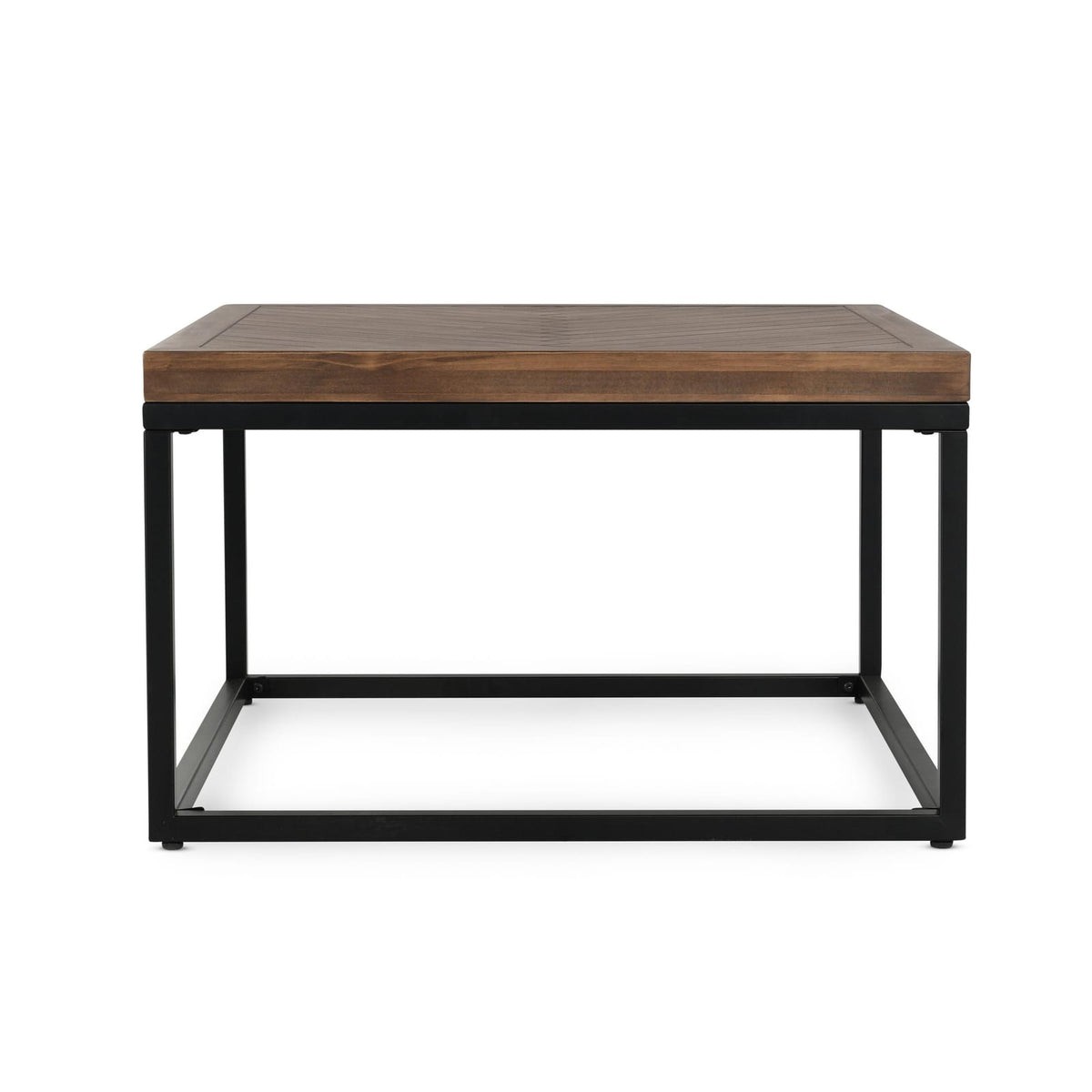 Chantel 30" Square Coffee Table Almond - Modern Farmhouse Style