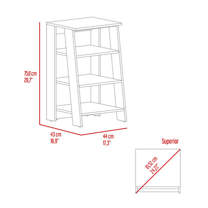 Nashua 4-Shelf Linen Cabinet - Light Oak & White Display Shelf