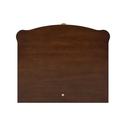 Modern Cherry End Table - Gold Legs & Tray