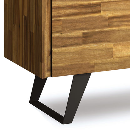 39" Wide Acacia Wood Storage Cabinet - Light Brown for Living Room