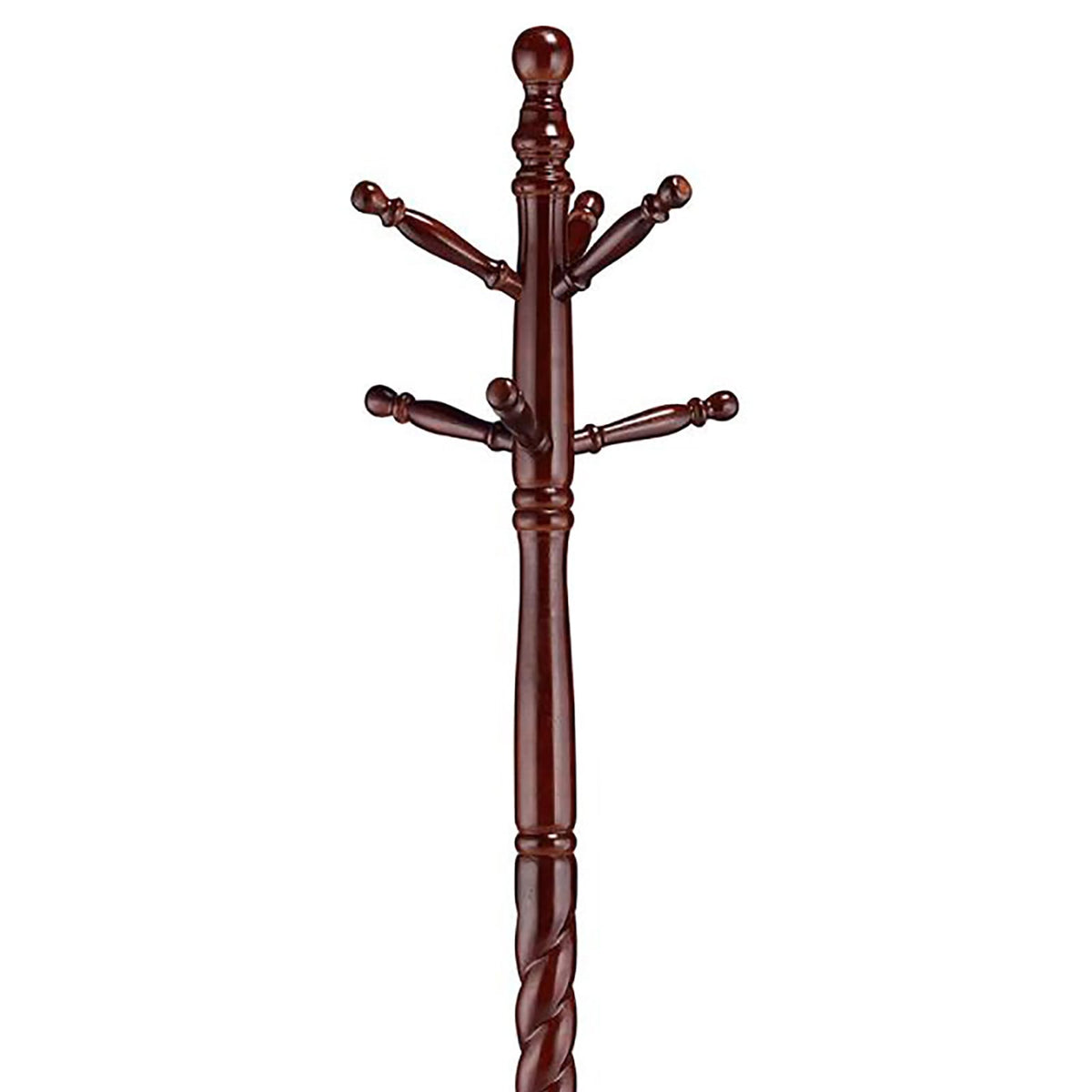 Brown Wood Coat Rack - Traditional Entryway Style