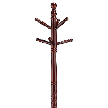 Brown Wood Coat Rack - Traditional Entryway Style