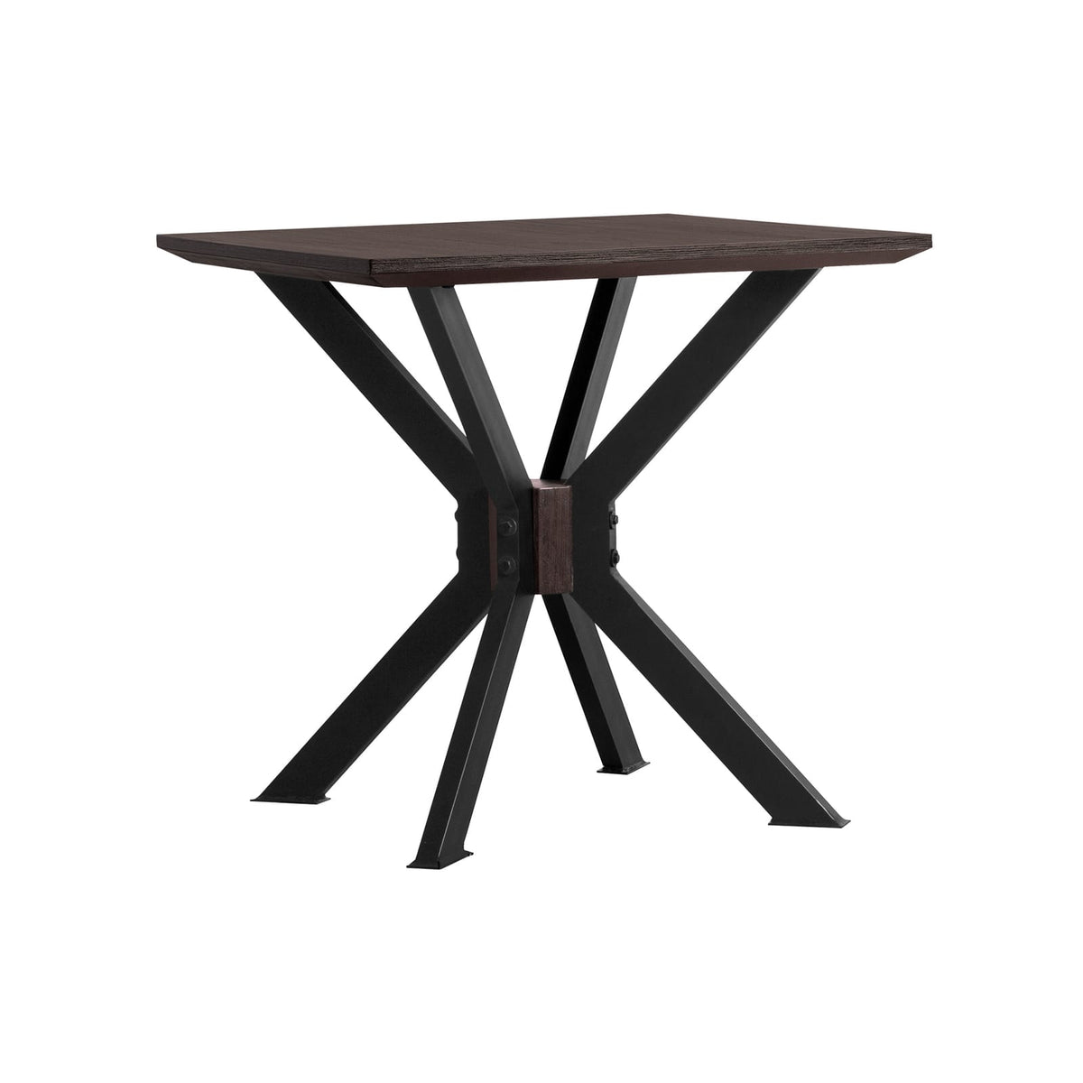 Pirate Acacia Modern End Table - Brown Metal Wood