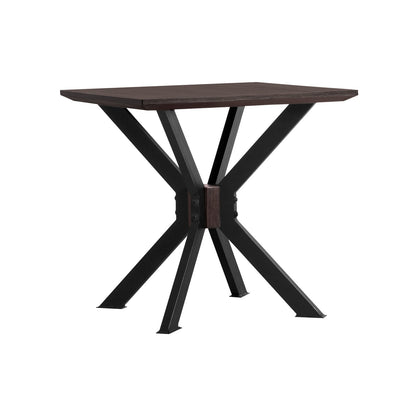 Pirate Acacia Modern End Table - Brown Metal Wood