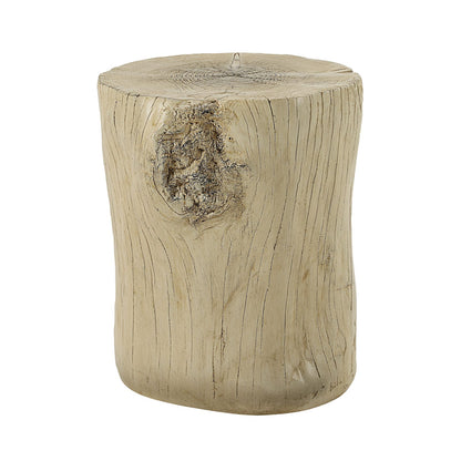 Brown Engineered Stone Accent Table - 13" Round for Living Room