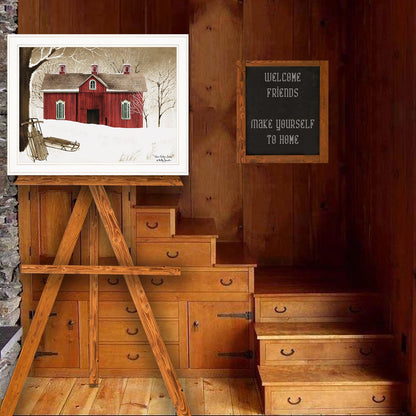 Ready to Hang Framed Snow Print by Billy Jacobs, White Frame
