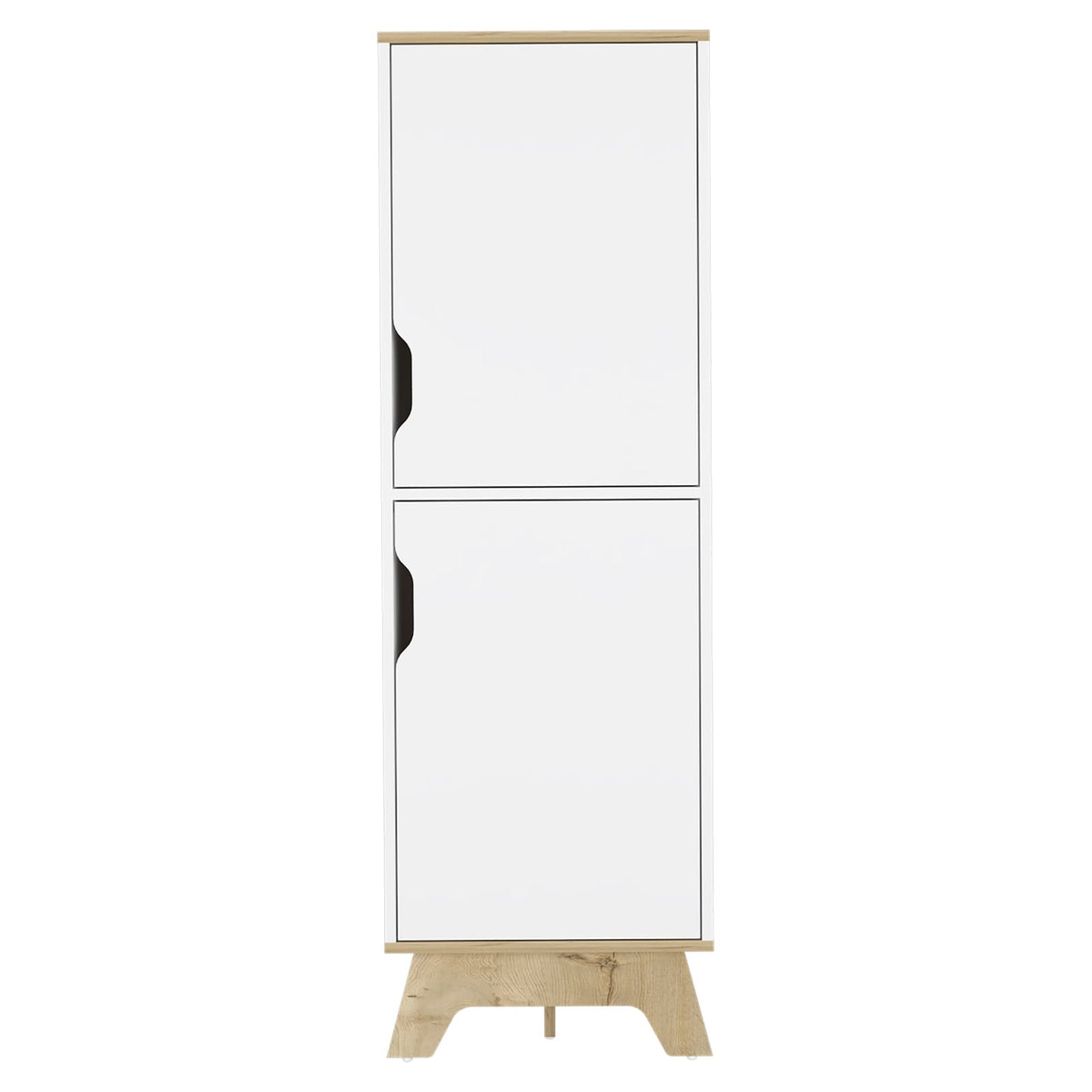 Multicolor Engineered Wood Kitchen Storage Cabinet with Four Shelves