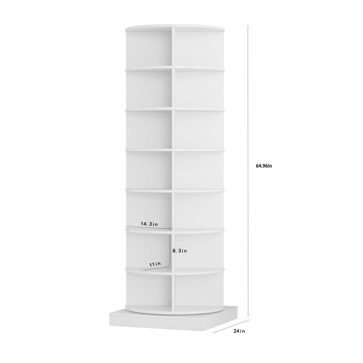 360 Rotation Shoe Cabinet for White Particle Board Storage for Living Room