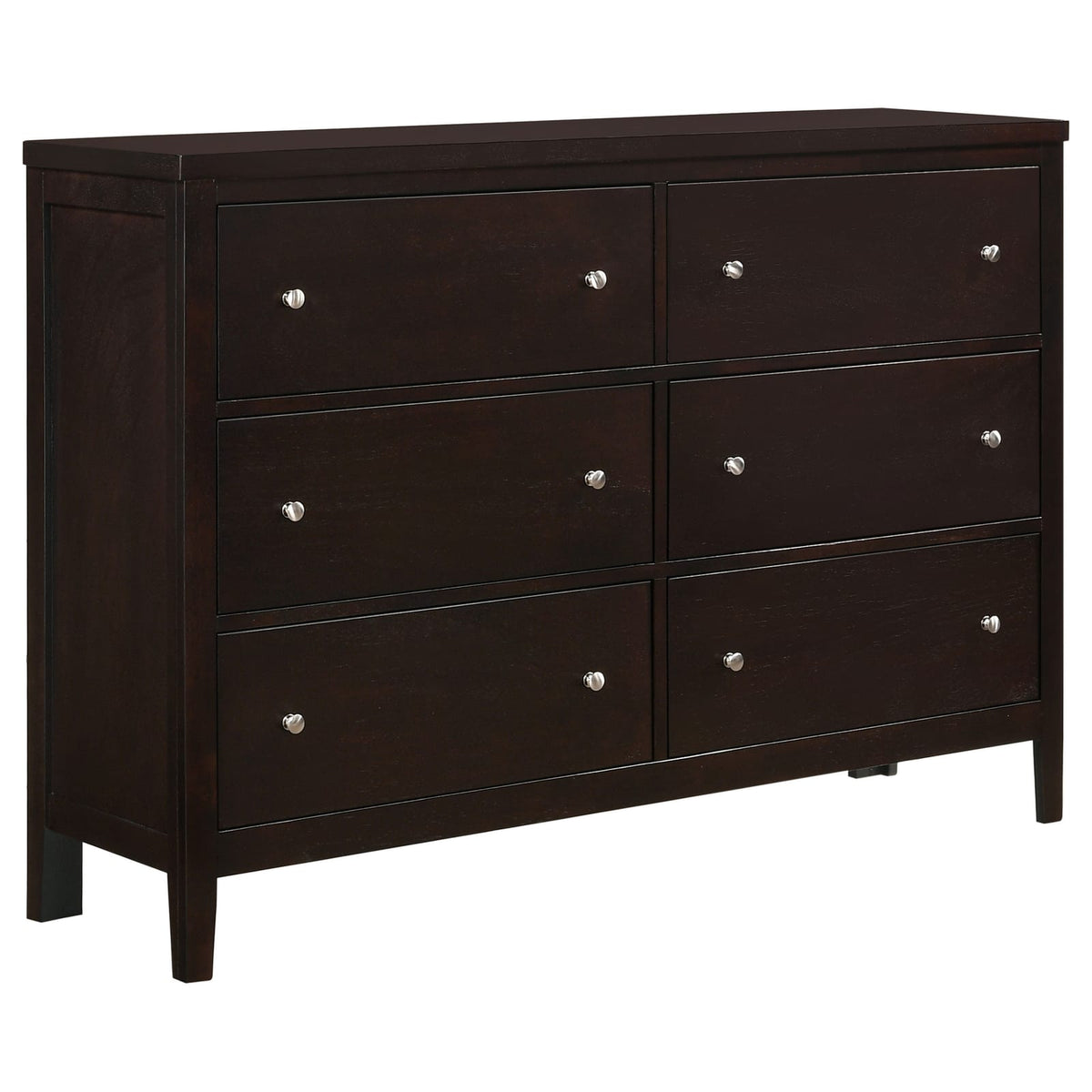 Cappuccino Wood Dresser - 6 Drawers Bedroom