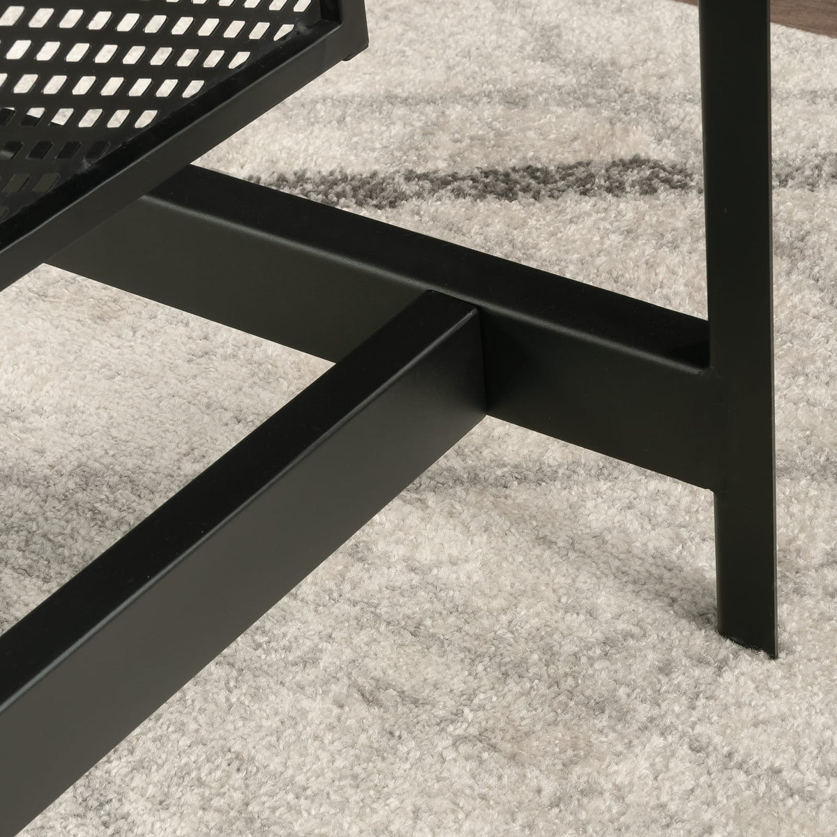 Industrial Brown Executive Desk for Home Office Productivity