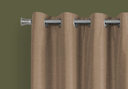 Brown Polyester Blackout Curtains 2 Panels 52" x 95"