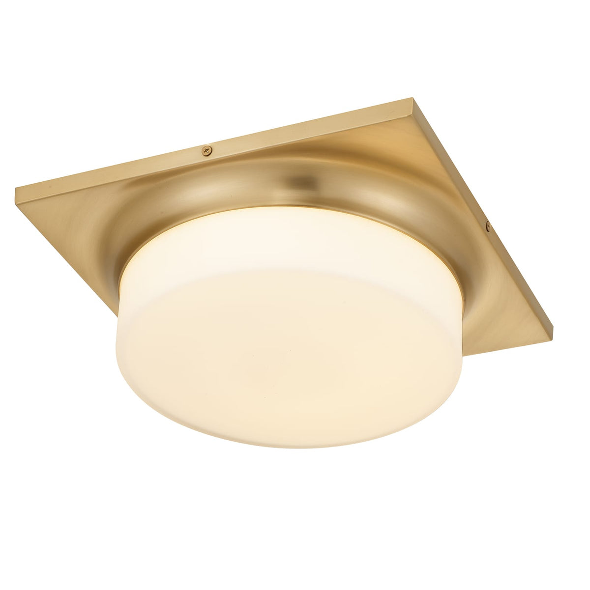 Antique Brass LED Flush Mount Bedroom Lighting