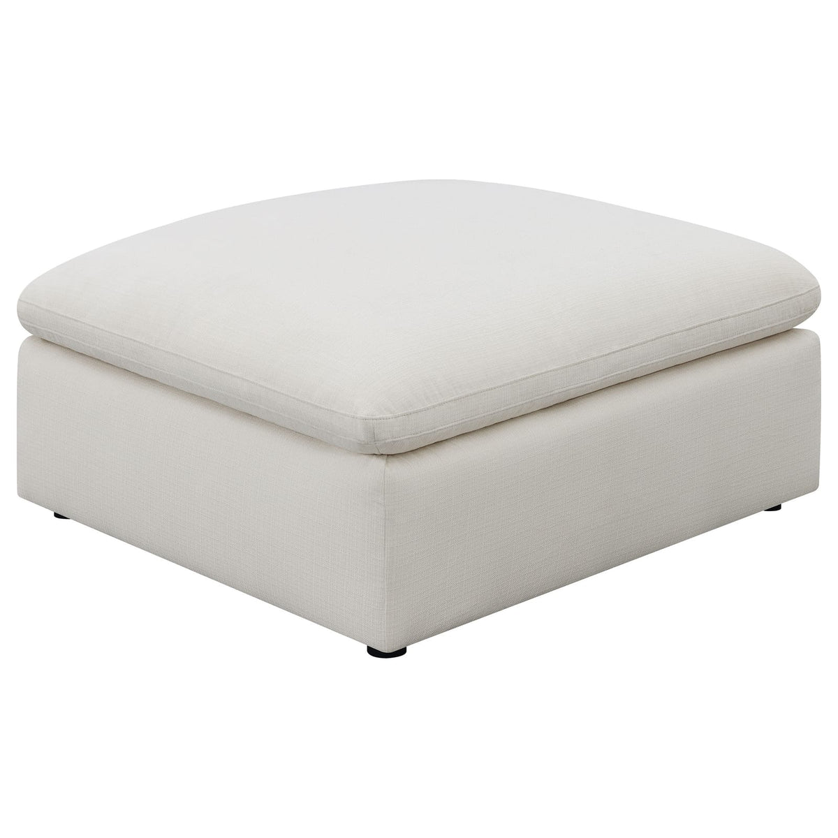 Ivory Square Upholstered Ottoman - 40" x 38" for Living Room