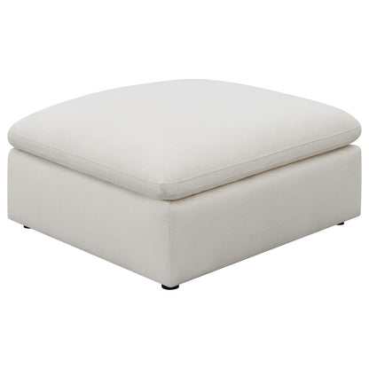 Ivory Square Upholstered Ottoman - 40" x 38" for Living Room