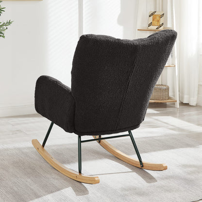 Dark Gray Teddy Rocking Chair - Perfect for Bedrooms