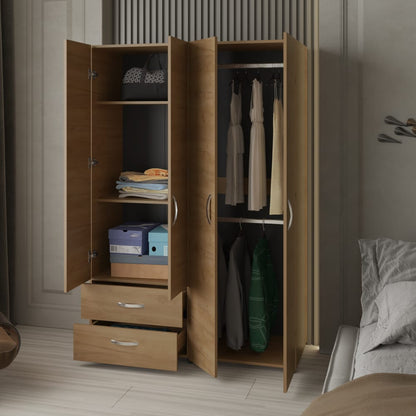 Crafton Armoire Beige Bedroom Dresser 80" Wide