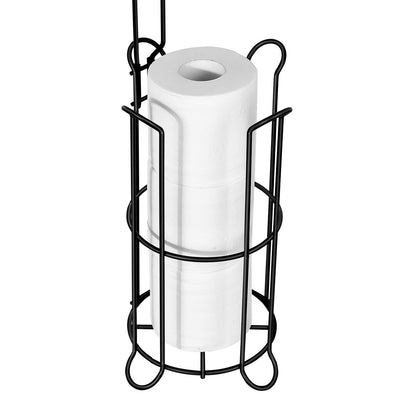Free Standing Toilet Paper Holder with Shelf - Mega Rolls Storage