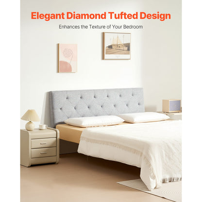Full Size Adjustable Headboard - Light Ash Steel