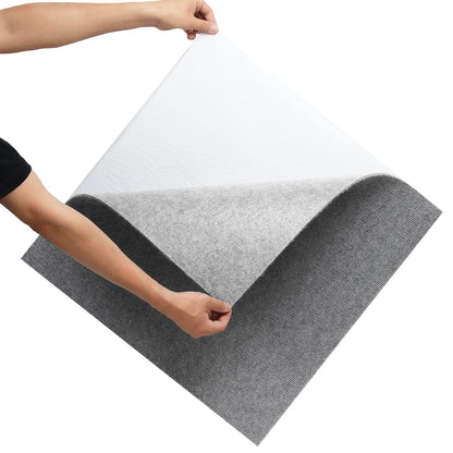 Luxury Peel & Stick Carpet Tiles - 24x24 Light Ash