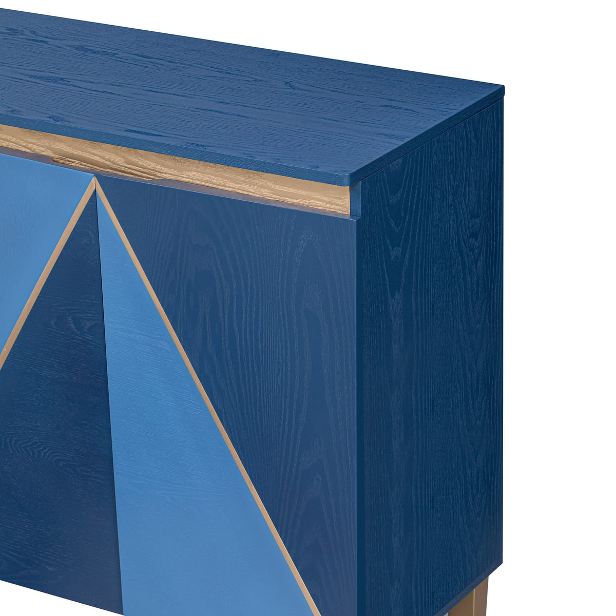 Dark Navy Retro Buffet Cabinet - 60" Storage Sideboard