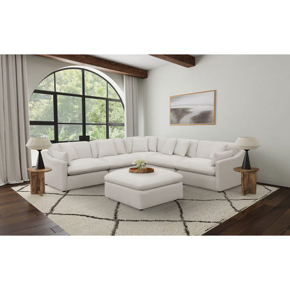 Ivory Square Upholstered Ottoman - 40" x 38" for Living Room