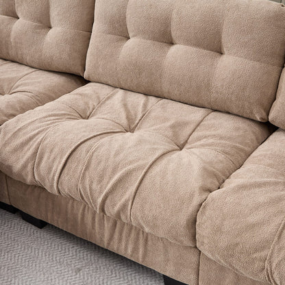 U-Shaped Modular Sectional Sofa - Light Brown Comfort