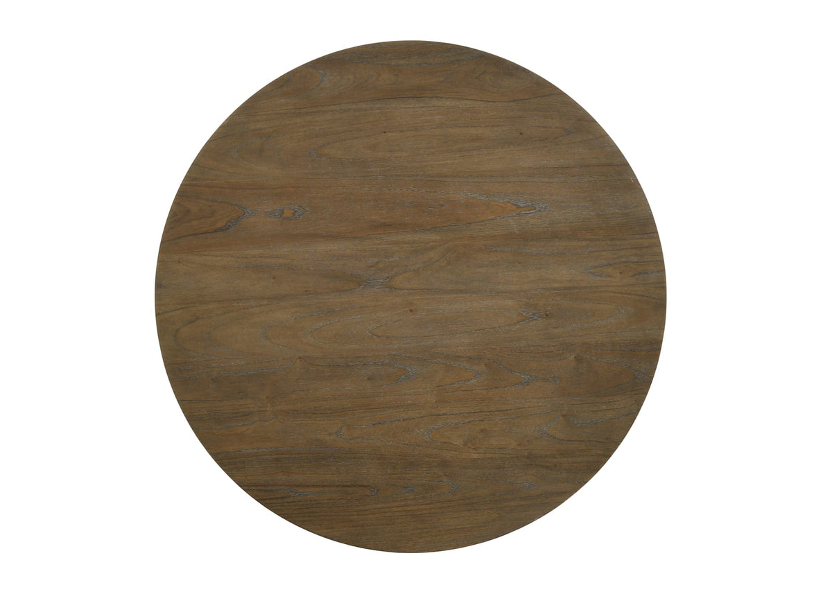 Parfield Weathered Oak Finish 5PCs Round Dining Room Set