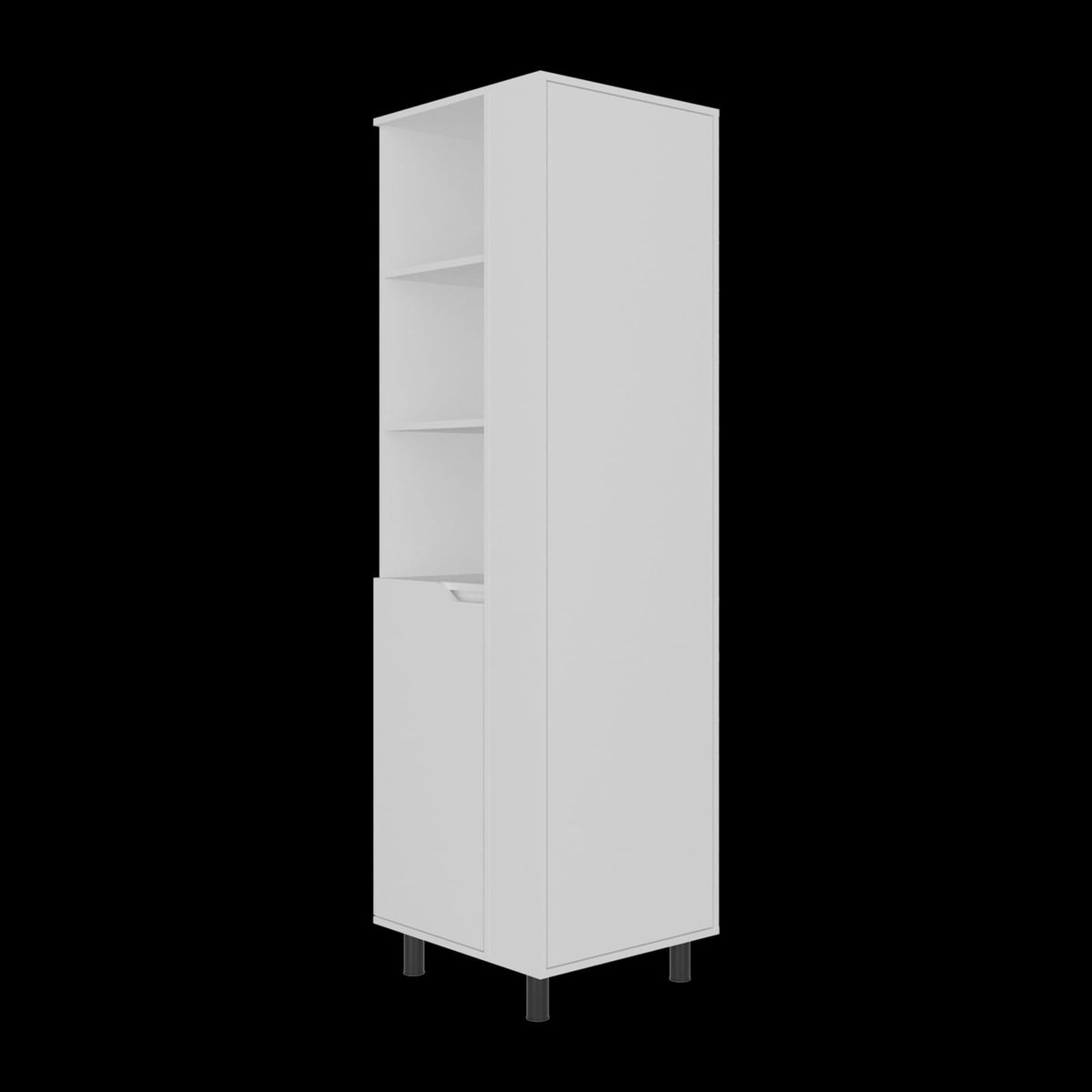 Living Room White Engineered Wood Storage Cabinet with Drawer for Bedroom