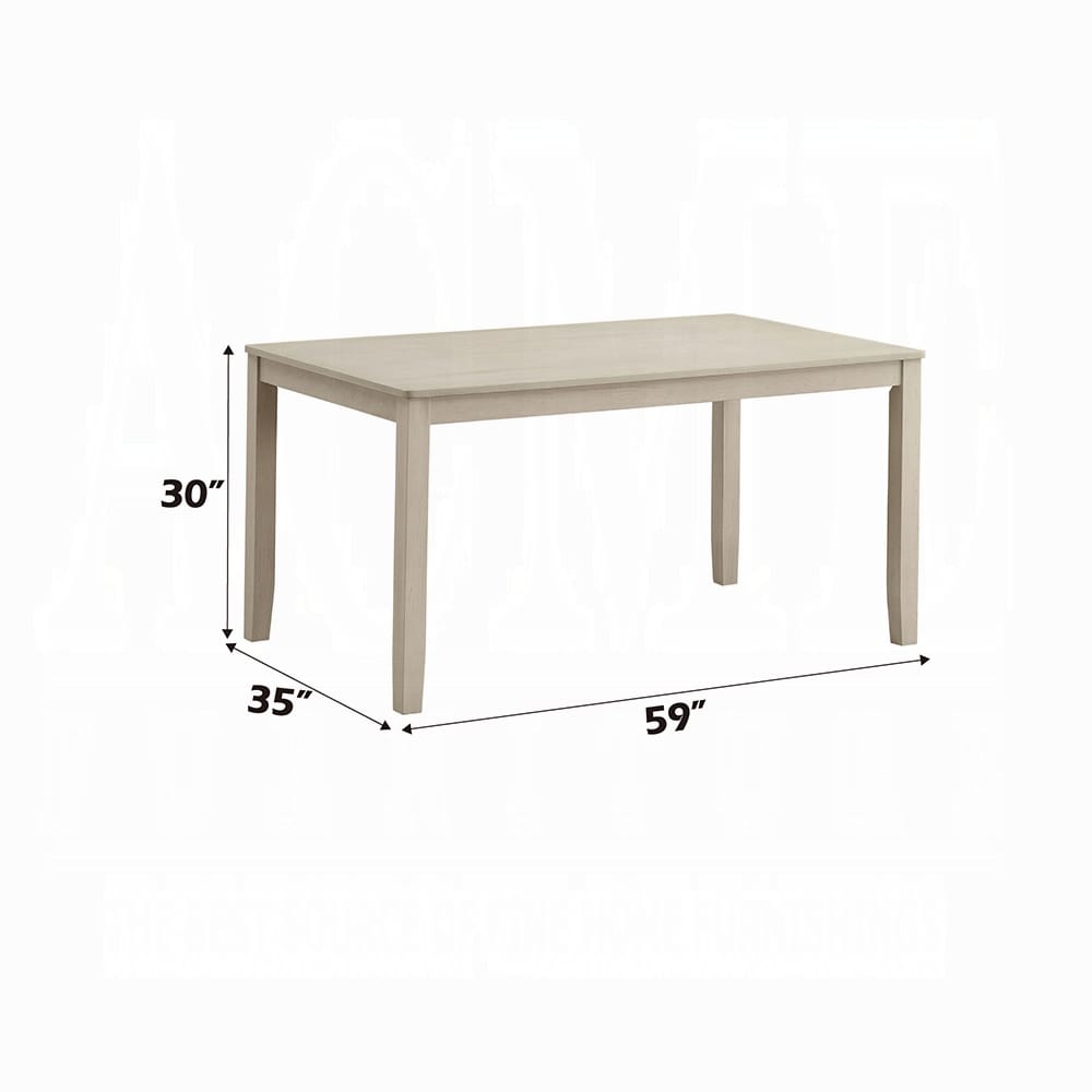 Antique Gray Dining Table Seats 6 - Rectangular Wood Table