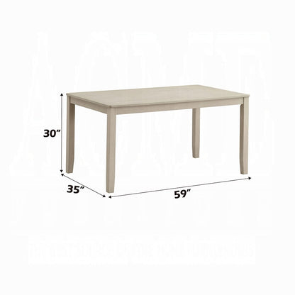Antique Gray Dining Table Seats 6 - Rectangular Wood Table