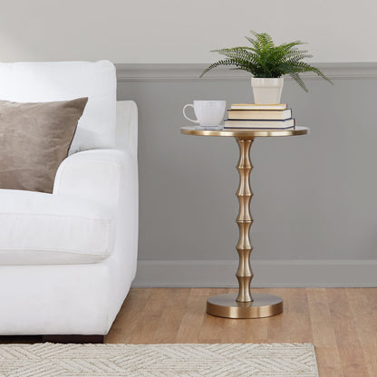 26.75" Gold Metal Accent Table - Modern Style for Living Room