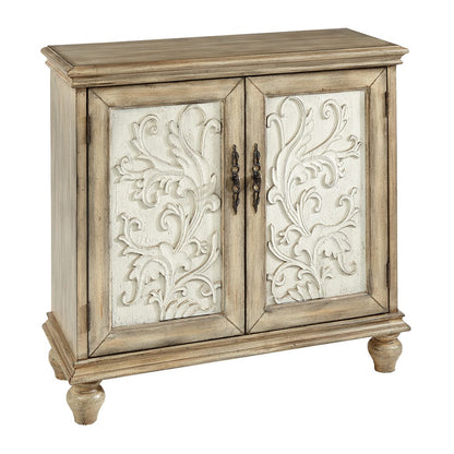 Reclaimed Natural Wood 2-Door Cabinet - 14x36x34 Inches
