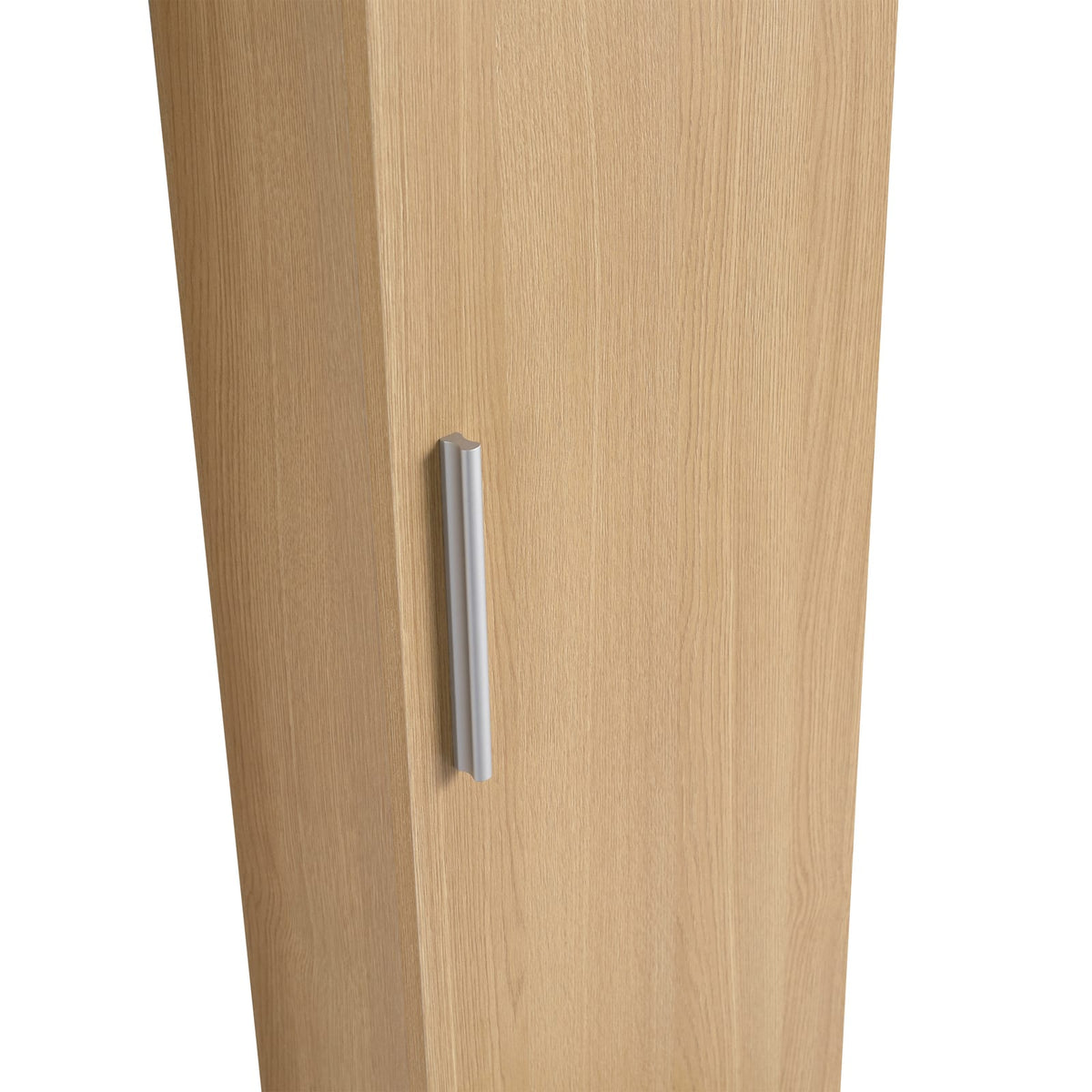 Light Oak Bathroom Storage Cabinet - Tall Wall Mounted