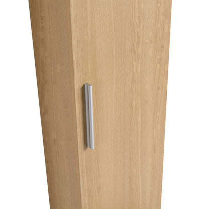 Light Oak Bathroom Storage Cabinet - Tall Wall Mounted